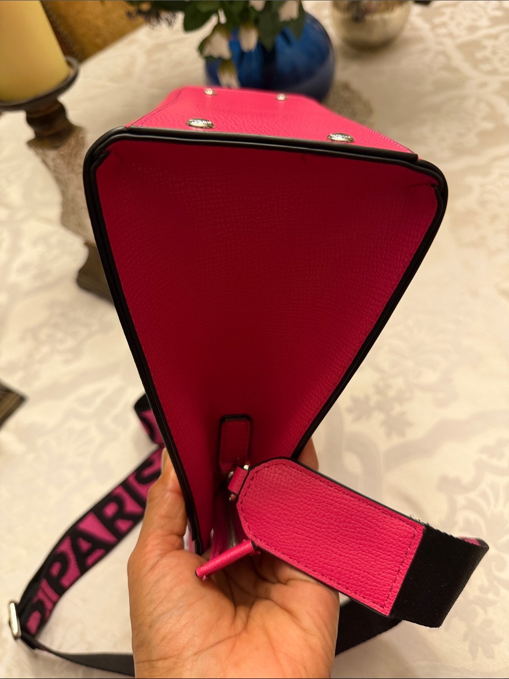 NWT Karl Lagerfeld Pink Tote/ Crossbody - Picture 4 of 11